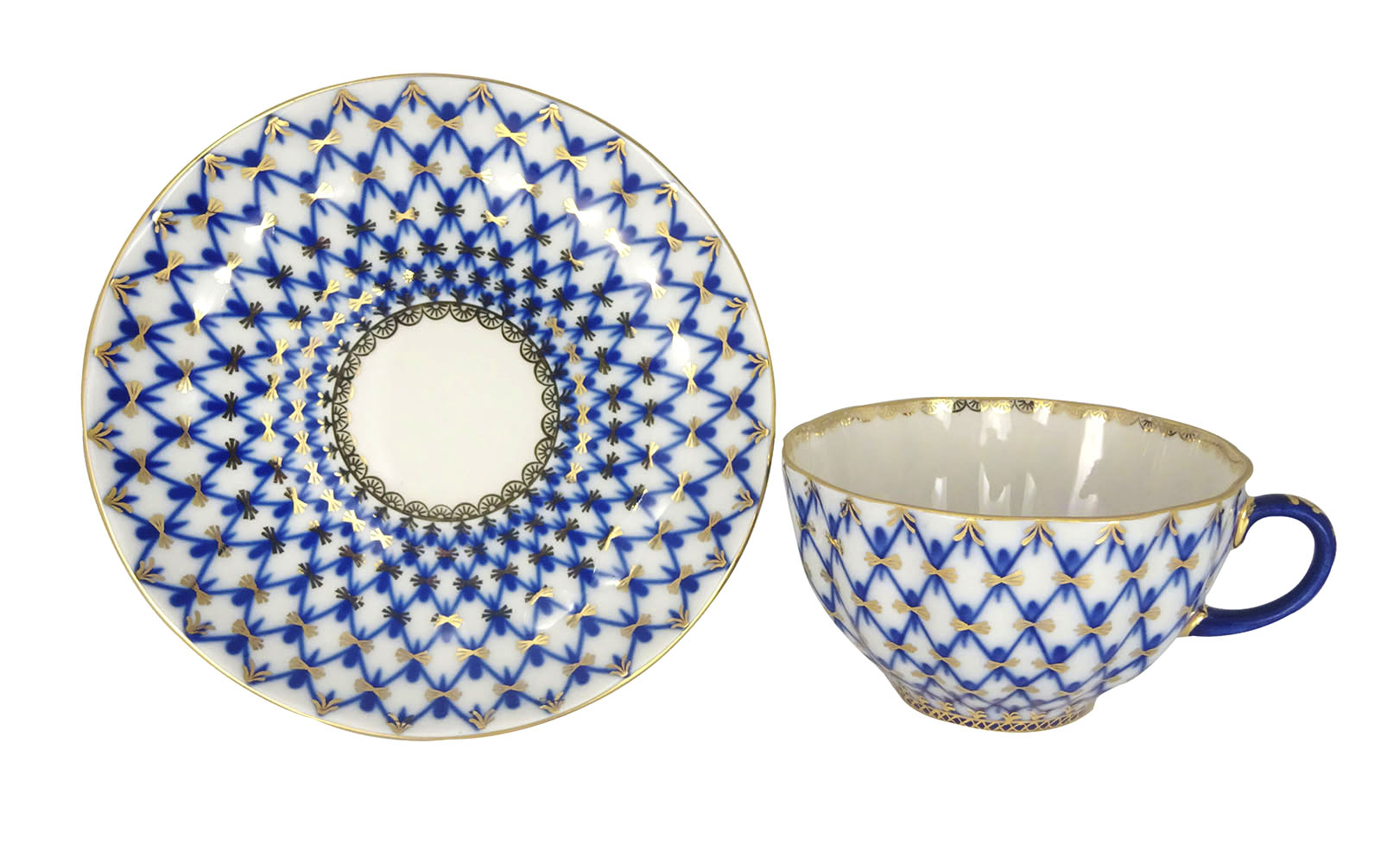 CUP AND SAUCER COBALT NET